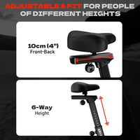 Dual Resistance Air Bike, Magnetic & Air Fan Bike with APP Connection, ISCC plus Certified, Dual-Action Handlebars for Home Gym HIIT Cardio Full Body Workout (350LBS Capacity) (Carbon Black)