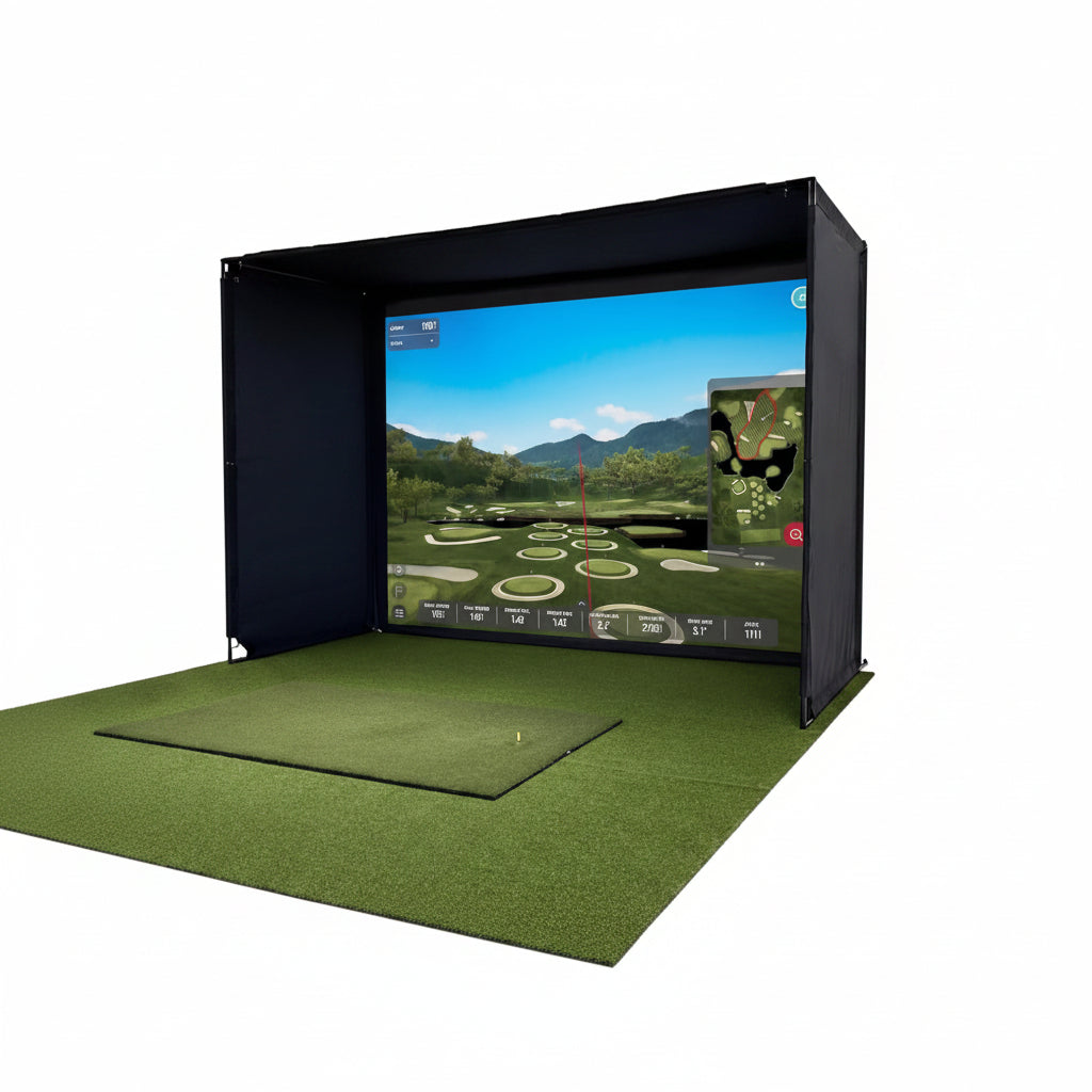 Golf Simulator Enclosure Kit – Choose 8X8 Ft, 10X8 Ft, or 12X8 Ft – Complete Frame + Enclosure + HD Impact Screen (Home Indoor/Outdoor Practice)