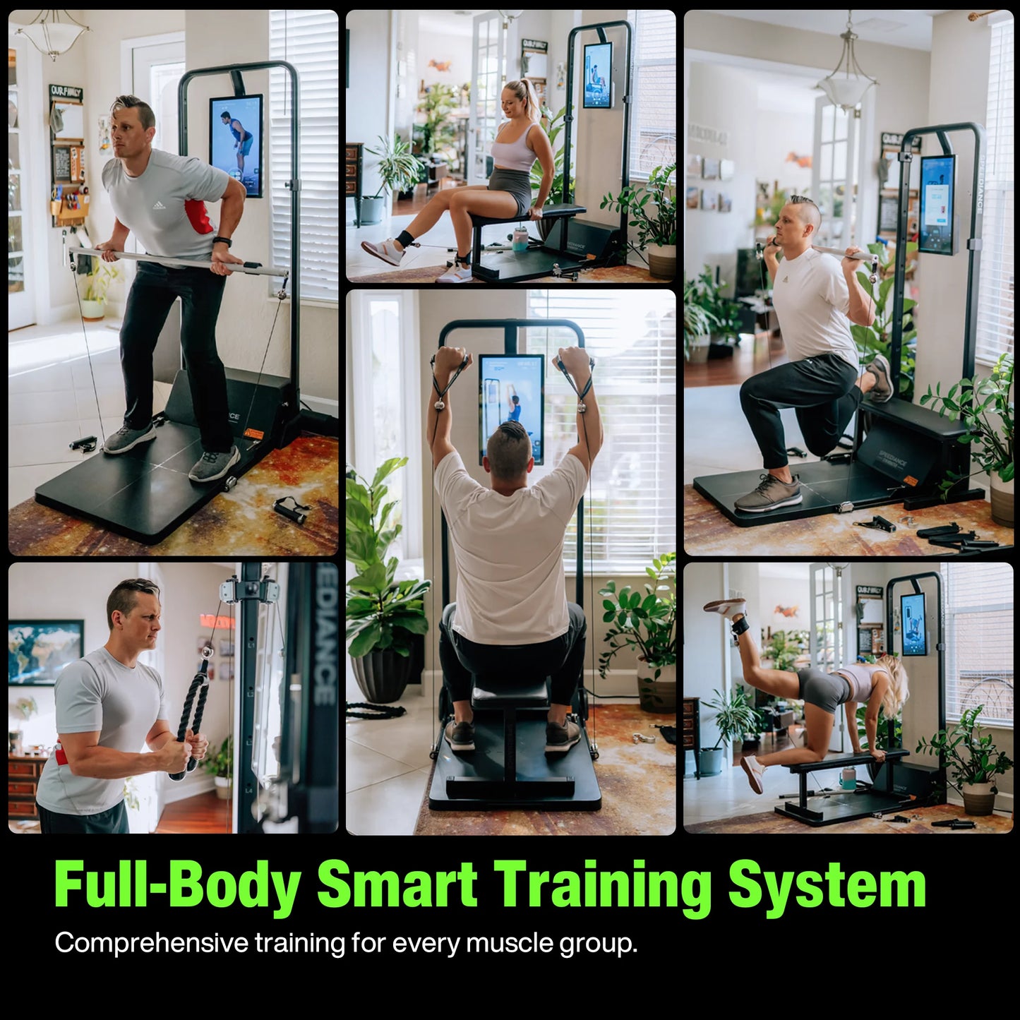 Gym Monster – All-In-One Home Gym Workout Machine with 220LBS Digital Weight, Full Body Strength Training Equipment, No Installation Required