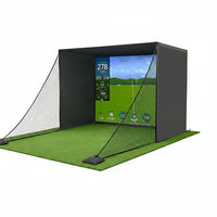 Golf Simulator Enclosure for Home Garage Indoor Sim Practice with Screen | 10 X 8 X 5 Ft with HD Impact Screen Two Shank Nets Corner Foam Padding (Projector Launch Monitor & Hitting Mat Not Included)