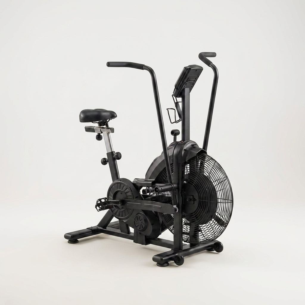 Dual Resistance Air Bike, Magnetic & Air Fan Bike with APP Connection, ISCC plus Certified Wind Bikes, Dual-Action Handlebars for Home Gym HIIT Cardio Full Body Workout (350LBS Capacity) — Studio Shot