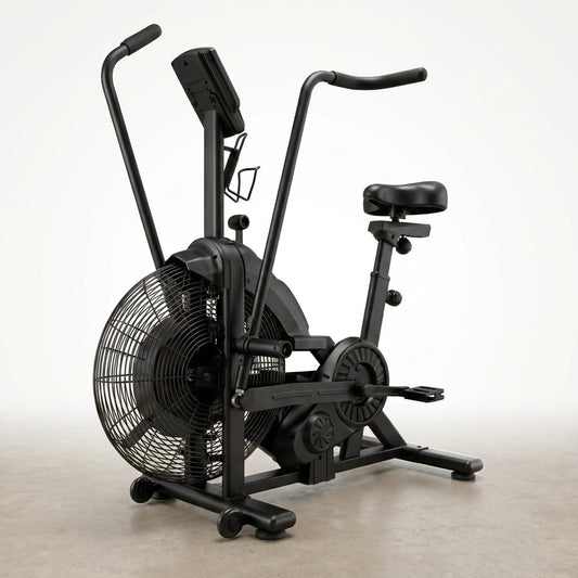 Dual Resistance Air Bike, Magnetic & Air Fan Bike with APP Connection, ISCC plus Certified, Dual-Action Handlebars for Home Gym HIIT Cardio Full Body Workout (350LBS Capacity) (Carbon Black) — Studio Shot