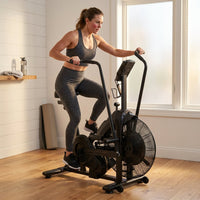 Dual Resistance Air Bike, Magnetic & Air Fan Bike with APP Connection, ISCC plus Certified Wind Bikes, Dual-Action Handlebars for Home Gym HIIT Cardio Full Body Workout (350LBS Capacity) — Lifestyle