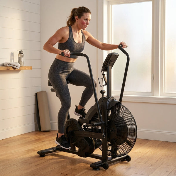 Air Bike Built for Full Body Workouts, Dual Resistance System, APP Connected, 350 LB Capacity, HIIT Cardio
