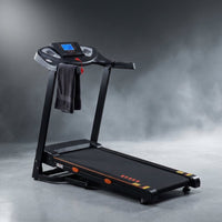 Electric Running Exercise Treadmill, Black, 300 Lb — Studio Shot