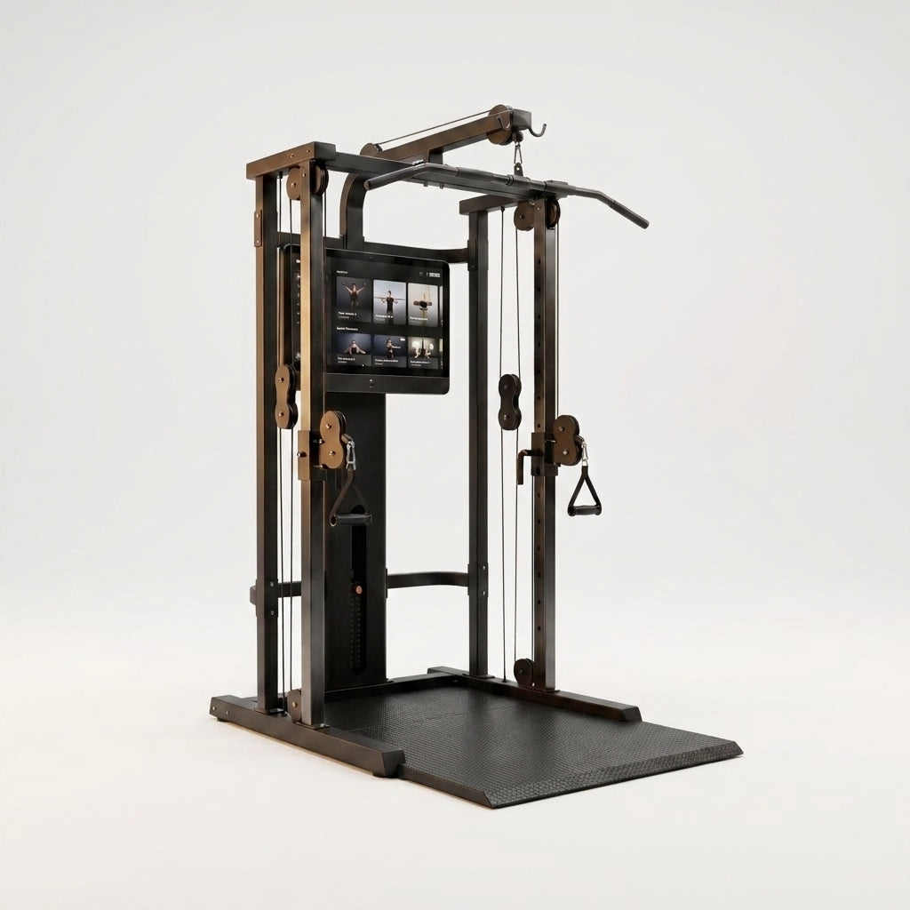 Smart Home Gym Built for Full Body Training, Digital Weight System, Adjustable Resistance, Compact Design — Studio Shot